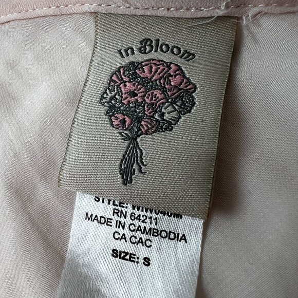 In Bloom by Jonquil Blush Lace Trim‎ Sheer Camisole Sleepwear Cami Womens Small - Picture 2 of 8